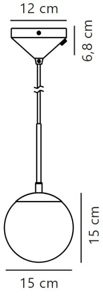 Nordlux - Lampadario a sospensione con filo GRANT 1xE14/15W/230V diametro 15 cm
