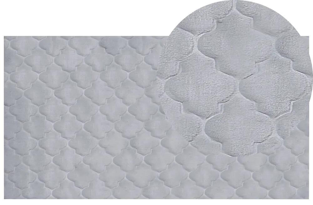 Tappeto pelle sintetica grigio 80 x 150 cm GHARO Beliani