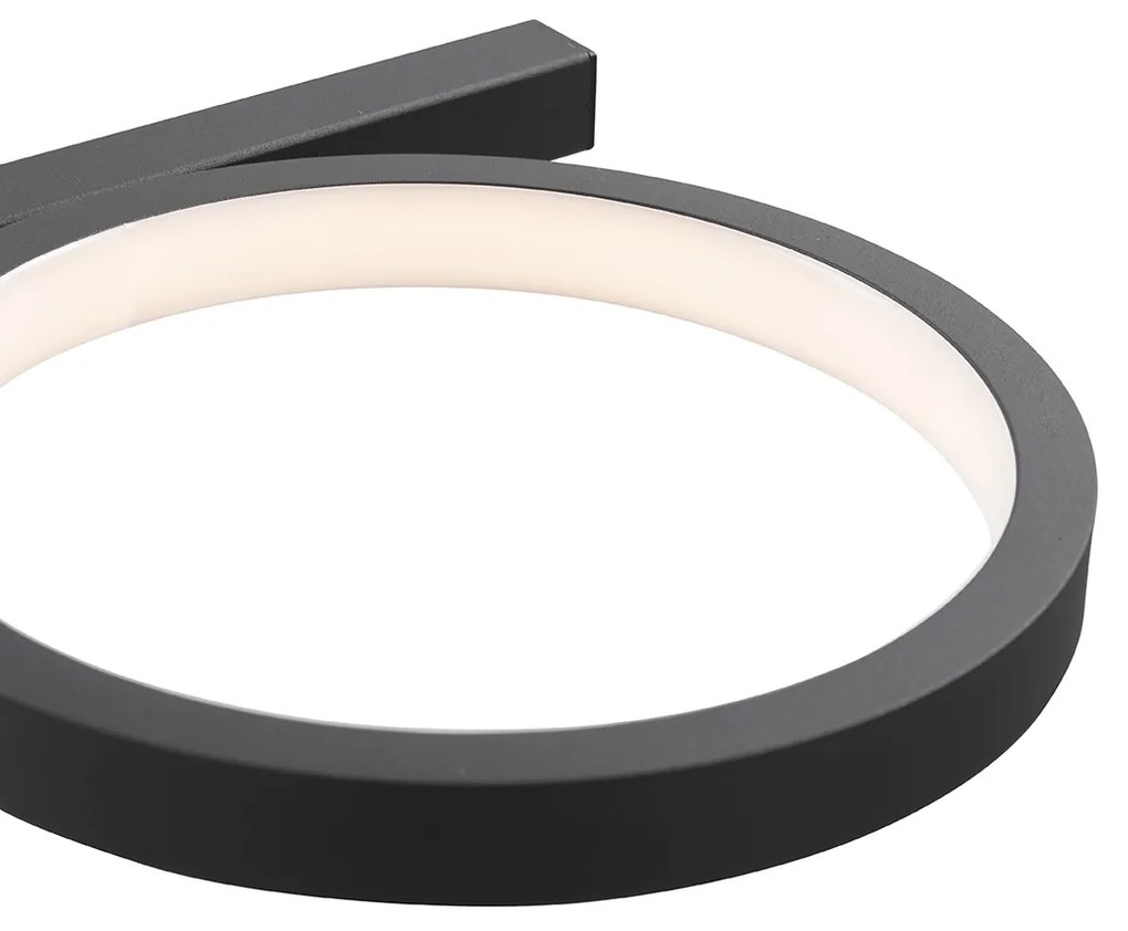 Lampada a sospensione moderna nera con LED dimmerabile a 3 livelli 5 luci - Vivé