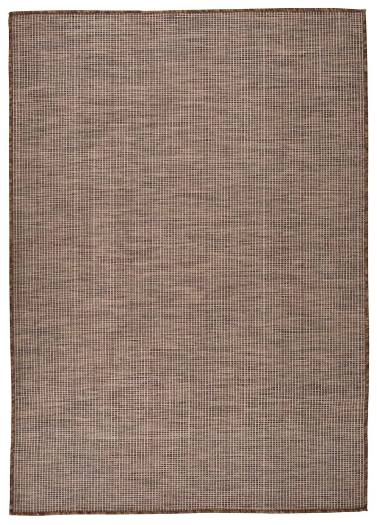 Tappeto Da Esterni A Tessitura Piatta 140x200 Cm Marrone /