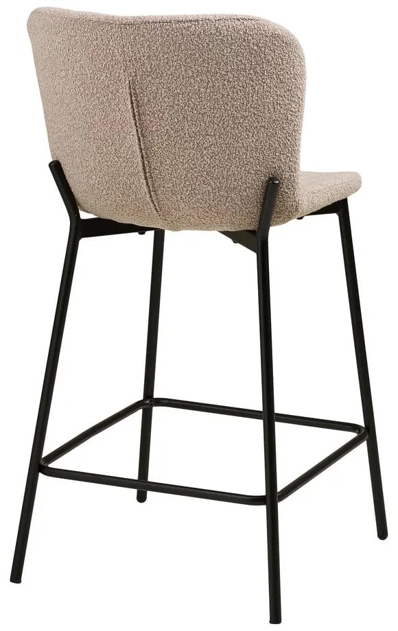 Sgabello da bar beige imbottito (altezza della seduta 65 cm) Maceda – House Nordic