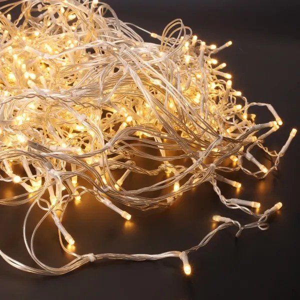 Brilagi - Catena luminosa LED per esterni, 360 LED / 8 modalità, 14 m, IP44, bianco caldo, effetto ghiaccioli