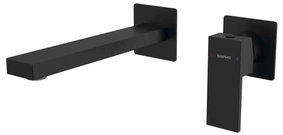 Sapho - Rubinetto per lavabo da incasso CUBEMIX opaco nero