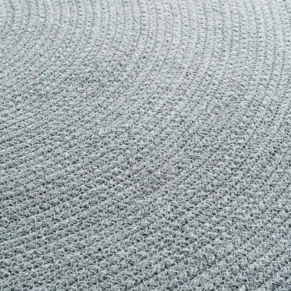 Tappeto rotondo grigio chiaro ø 90 cm Pompomparty - douceur d'intérieur