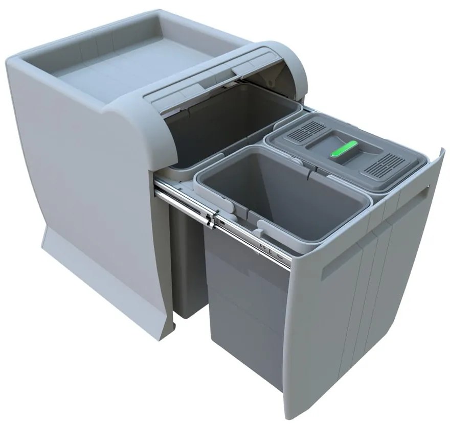 Bidone in plastica per rifiuti differenziati/incasso 28 l City - Elletipi