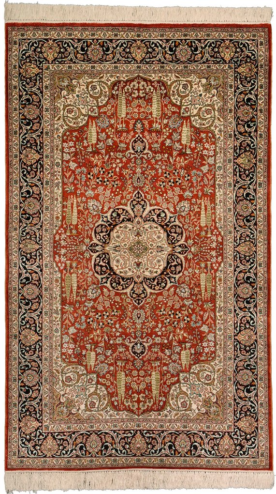 Hereke Tappeto orientale 90 x 150 Rosso (Cina) Annodato A Mano