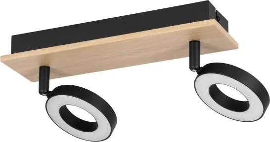 Eglo 901203 - Faretto LED RIELVES 2xLED/4,2W/230V nero/marrone