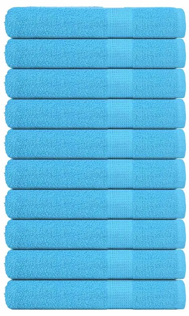 Asciugamani 10 Pz Turchesi 100x200 Cm 360 G/m² 100% Cotone /