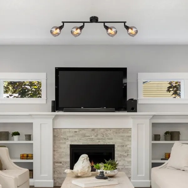 Globo 57904-4 - Faretto GLYPTAR 4xE14/40W/230V nero