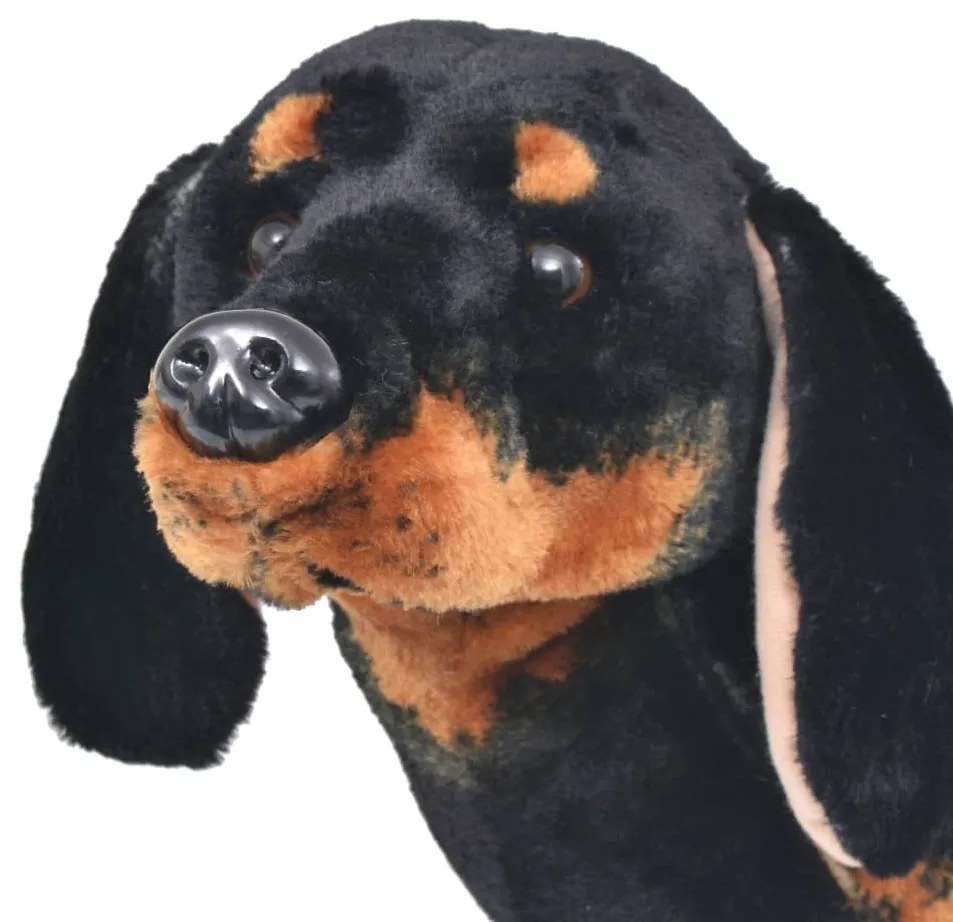 Peluches in Piedi di Animali Vari, Nero / Cane Bassotto