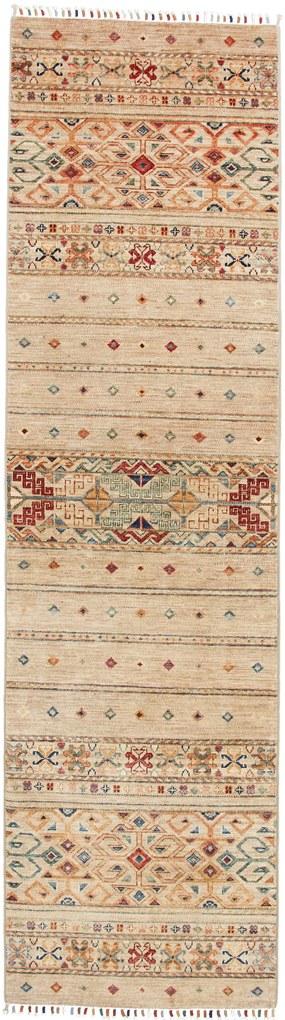 Samarkand Tappeto 240x70 Grigio (Pakistan) Annodato A Mano