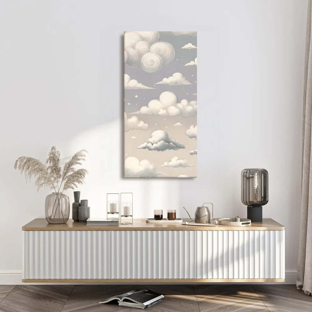 Quadro su tela – Nuvolette pastello