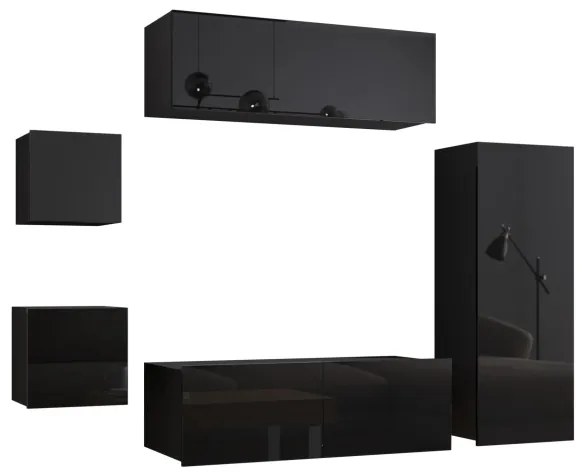 Armadio a muro CALABRINI 34x105 cm nero