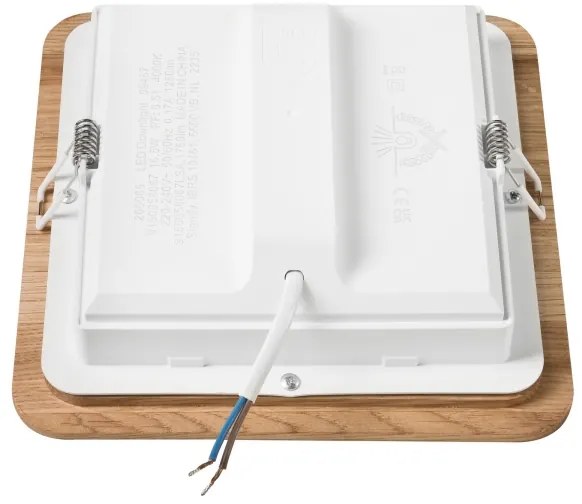 Lampada LED da incasso WOODY SPOT LED/17W/230V 3000K quercia 18,5x18,5 cm