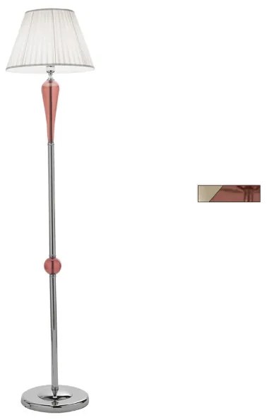 Piantana PAGANINI in vetro lavorato a mano Borgogna H179 cm