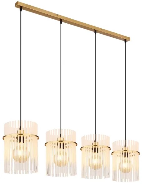 Globo 15698-4HM - Lampadario a sospensione con filo GORLEY 4xE27/60W/230V oro