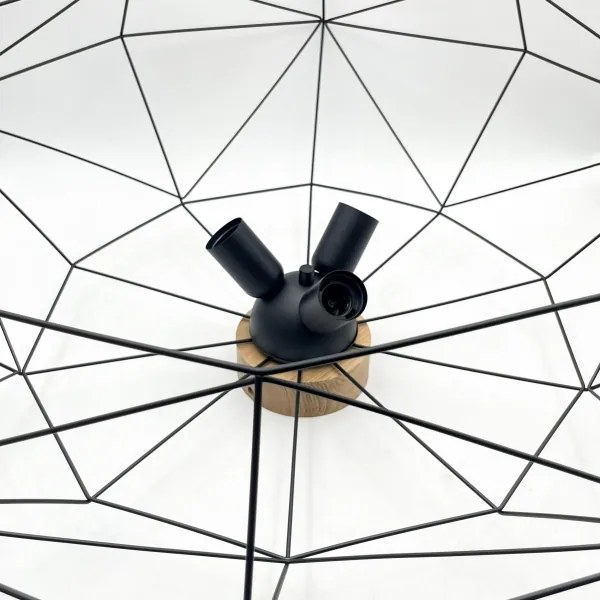 Brilagi - Plafoniera WOODY BASKET 3xE27/60W/230V Ø 80 cm rovere