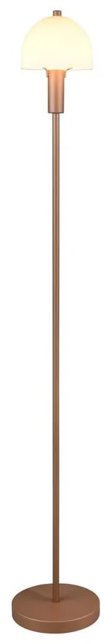 Lampada da terra color bronzo con paralume in vetro (altezza totale 120 cm) Glenn – Trio