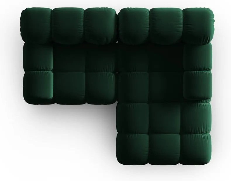 Divano angolare in velluto verde (angolo destro) Bellis - Micadoni Home