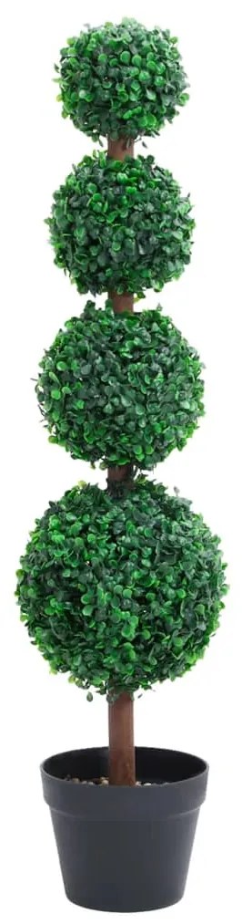 Pianta Di Bosso Artificiale A Sfera Con Vaso Verde 90 Cm /