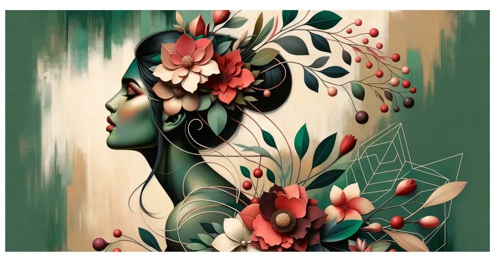 Quadro su tela – Musa dei fiori