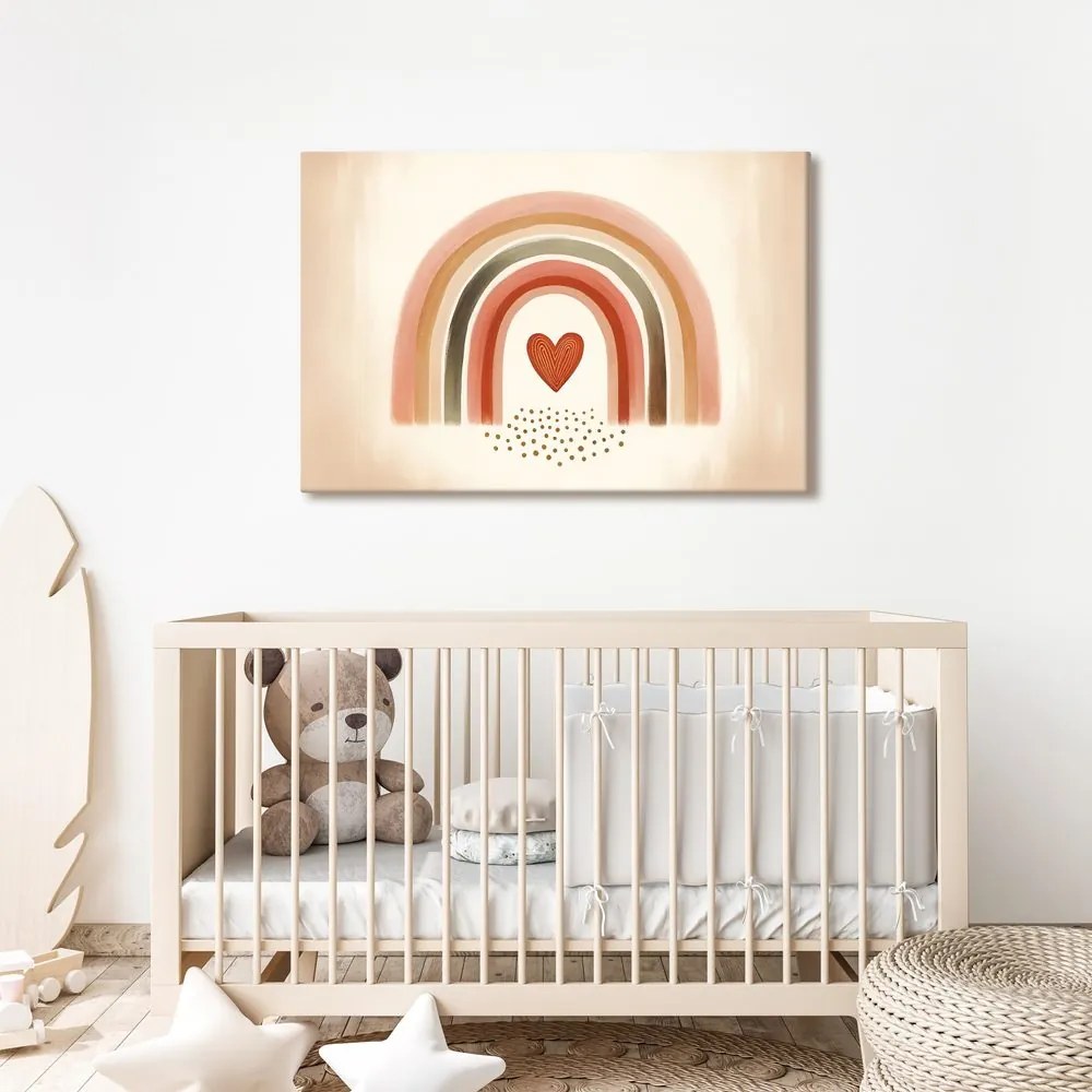 Quadro su tela – Tocco d’amore arcobaleno