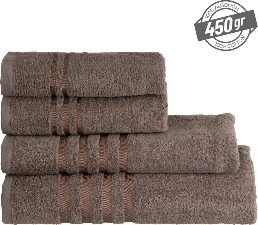 Asciugamano tipo terry marrone in cotone 100x150 cm Simple – Casa Selección