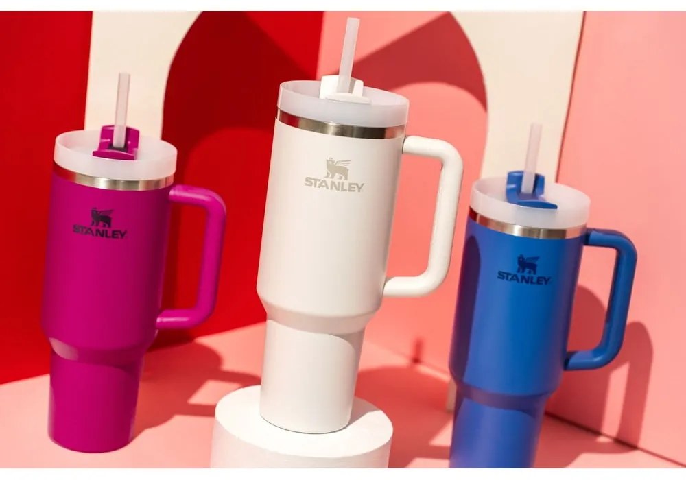 Borraccia termica bianca in acciaio inox 1,18 l Quencher H2.0 FlowState Tumbler Frost – Stanley