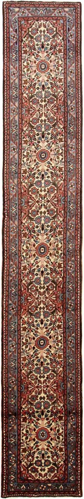 Tappeto persiano 390 x 60 Giallo (Iran) Annodato A Mano
