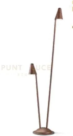 Paletto da esterno 2 luci led 4000k 1220lm 12w ip65 corten grass do...