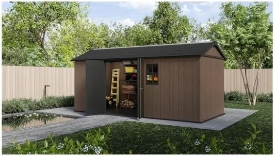 Casetta Da Giardino In Resina Newton Plus 7517/1775 Effetto Legno Keter