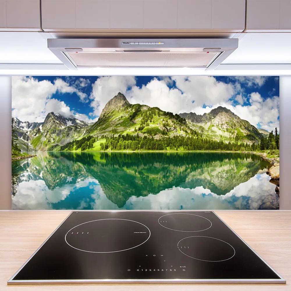 Pannello cucina paraschizzi Montagne del paesaggio del lago 100x50 cm