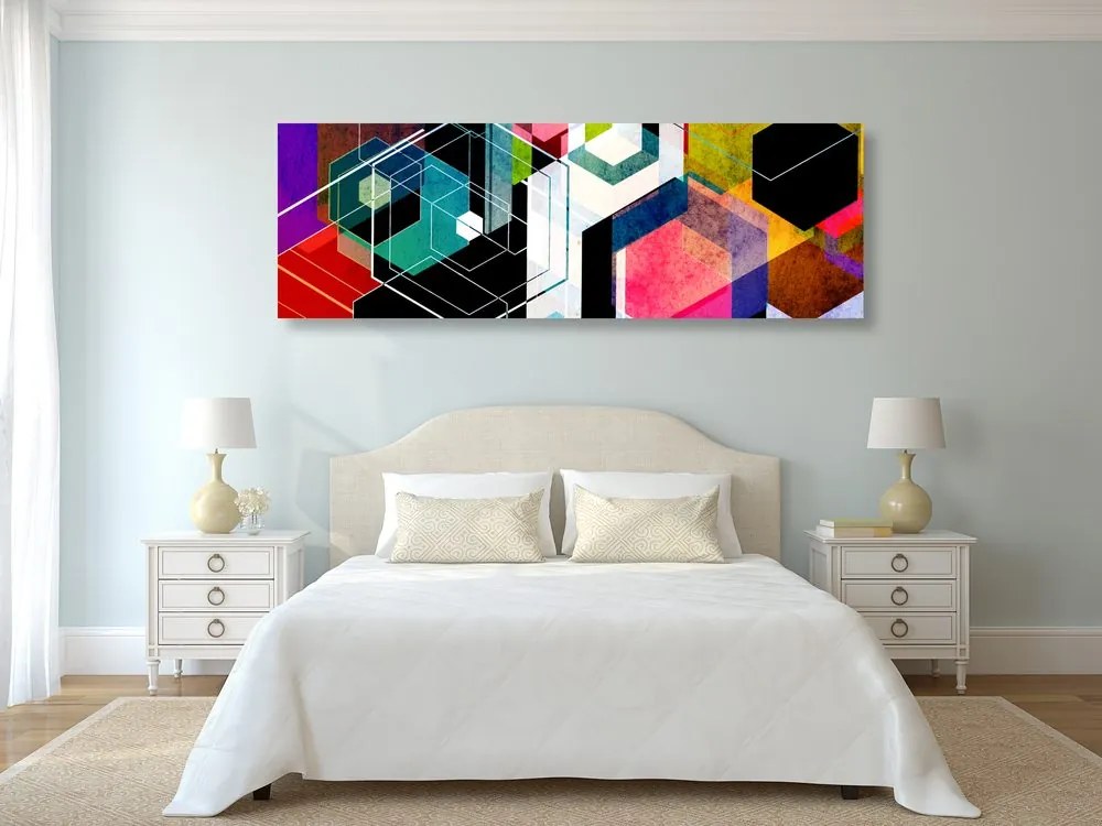 Quadro su tela – Ornamento geometrico multicolore