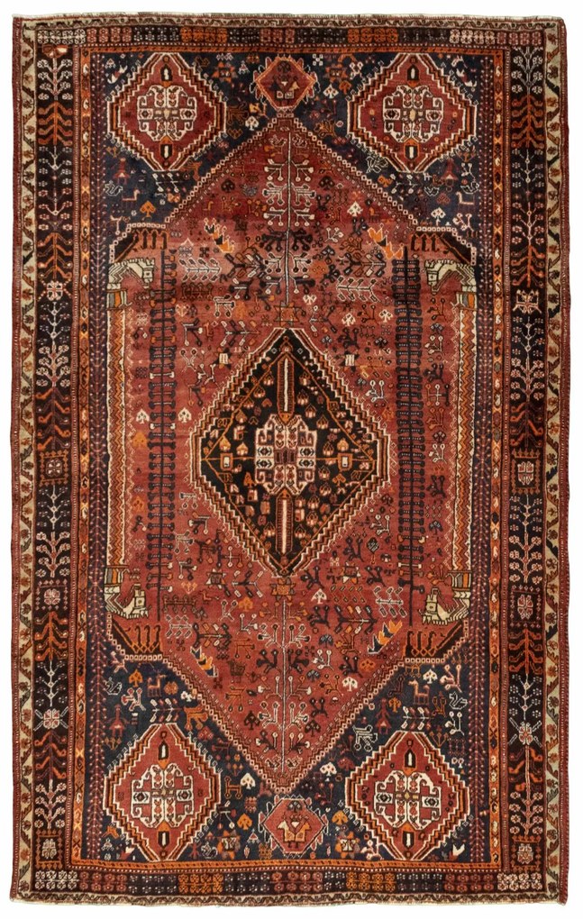 Tappeto 250 x 160 Rosso (Iran) Annodato A Mano