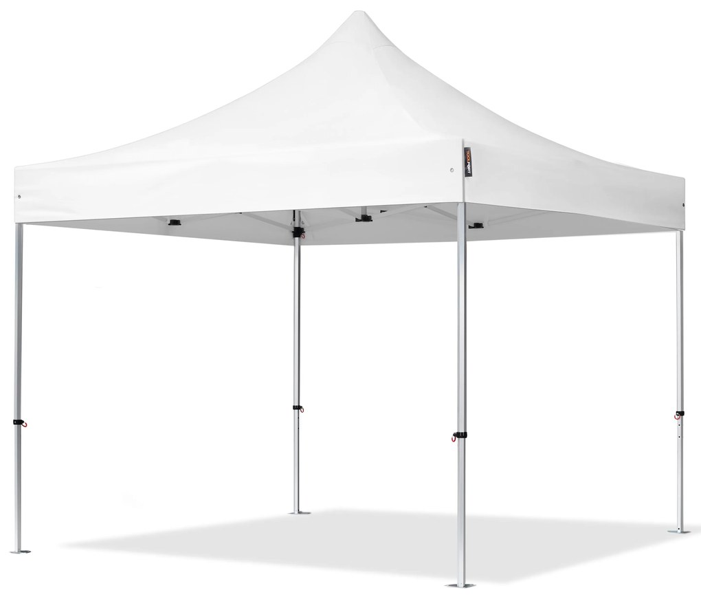 TOOLPORT 3x3m gazebo pieghevole PVC, PROFESSIONAL alluminio, bianco - (578681)