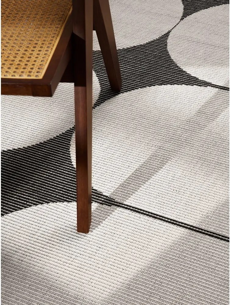 Tappeto da interno/esterno bianco e nero 200x290 cm Duet Bowen – NORTHRUGS