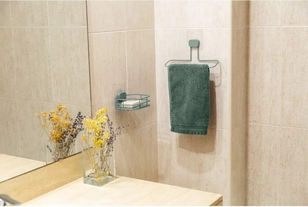 Dispenser di sapone autoportante in metallo color menta Grena - Compactor