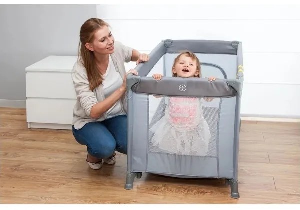 Lionelo - Lettino da viaggio STEFI grigio