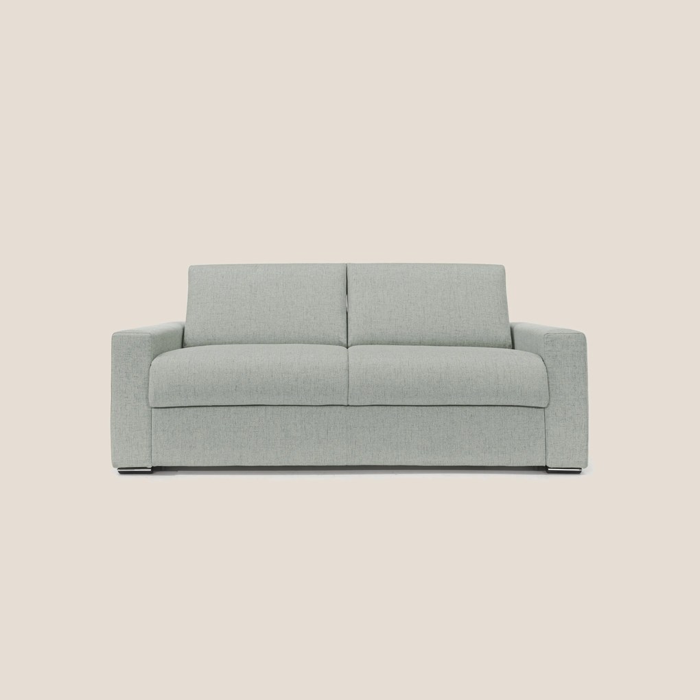 Nixon Divano letto matrimoniale con materasso 20 cm in tessuto impermeabile T03 grigio chiaro