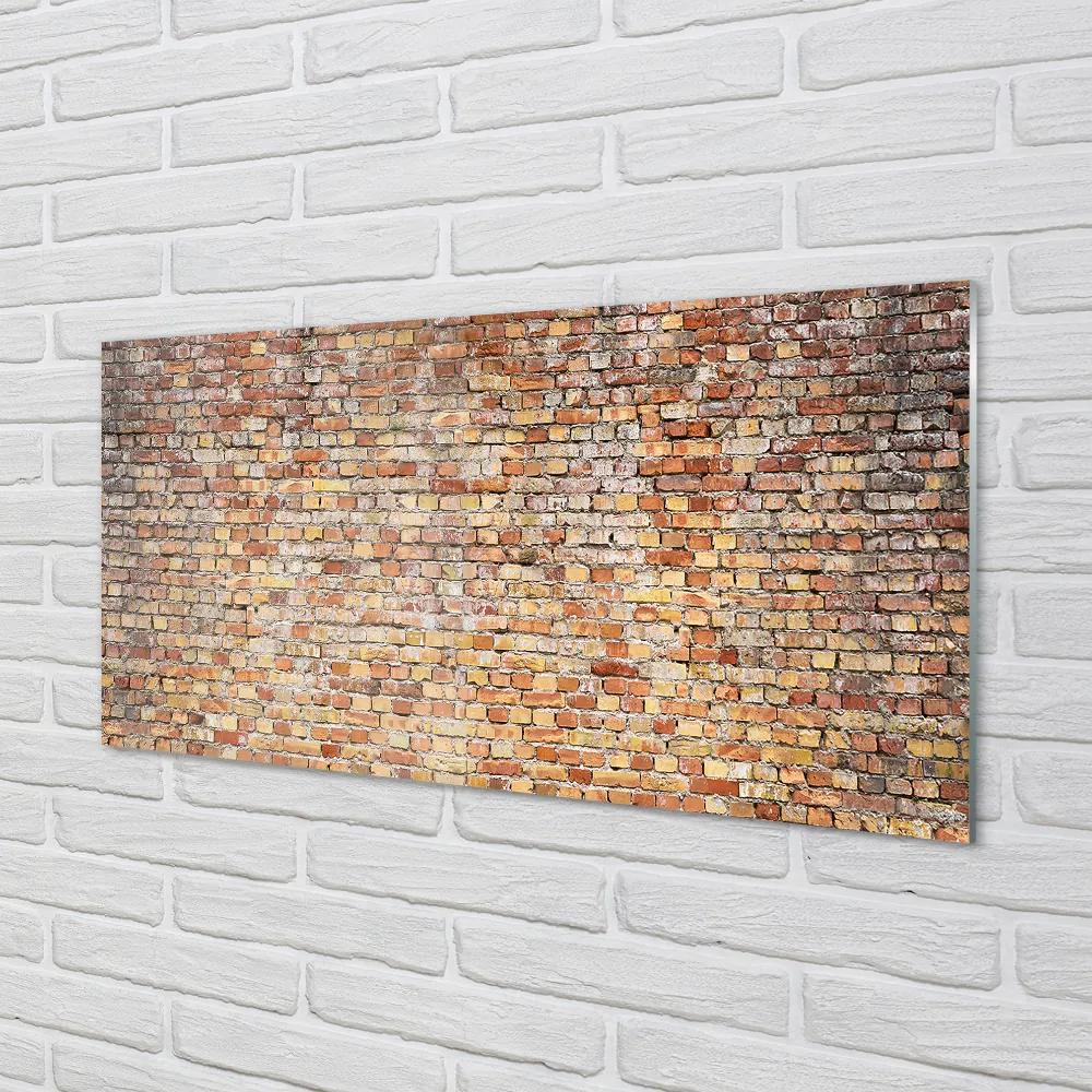 Quadro su vetro acrilico Pietra del muro di mattoni 100x50 cm