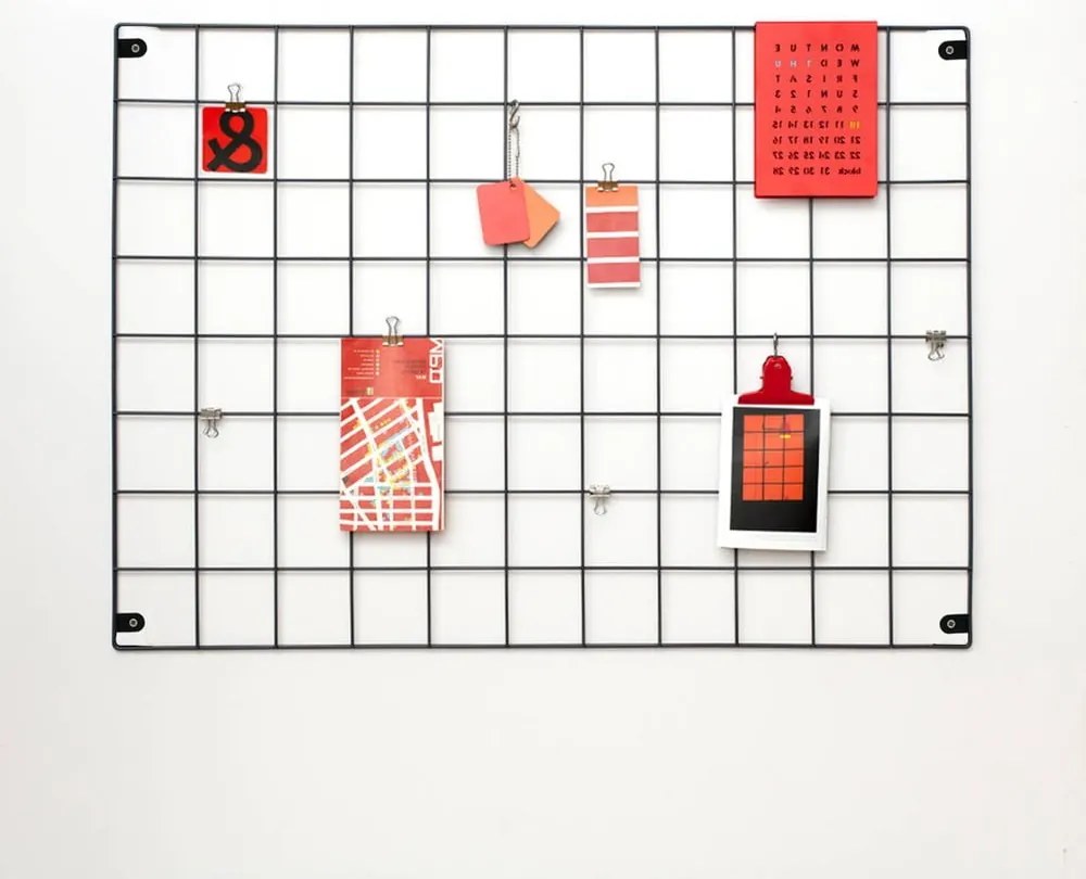 Bacheca in metallo nero, 50 x 70 cm - Evila Originals