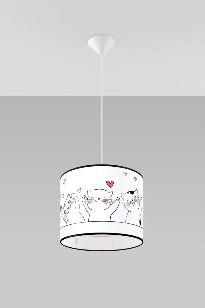 Lampada per bambini bianca Puss – Sollux