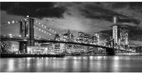 Stampa su tela Brooklyn by night b&w, seppia 140 x 70 cm