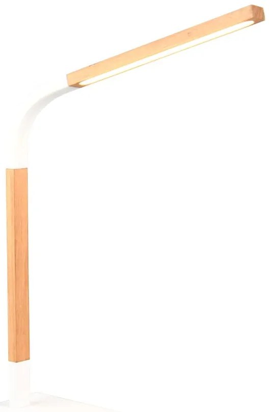 Lampada da tavolo dimmerabile a LED in colore bianco e naturale con paralume in legno (altezza 73,5 cm) Norris - Trio