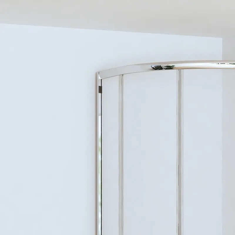 Kamalu - Box doccia 80x80cm semicircolare altezza ridotta 170 cm | CHIARA CURV-R