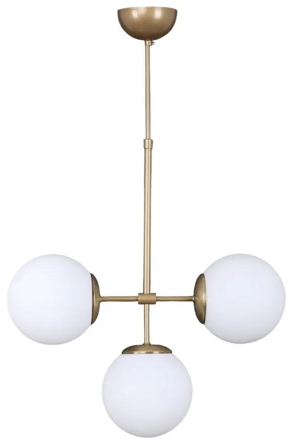 Lampada a sospensione con paralume in vetro oro e bianco ø 15 cm Seagull - Squid Lighting