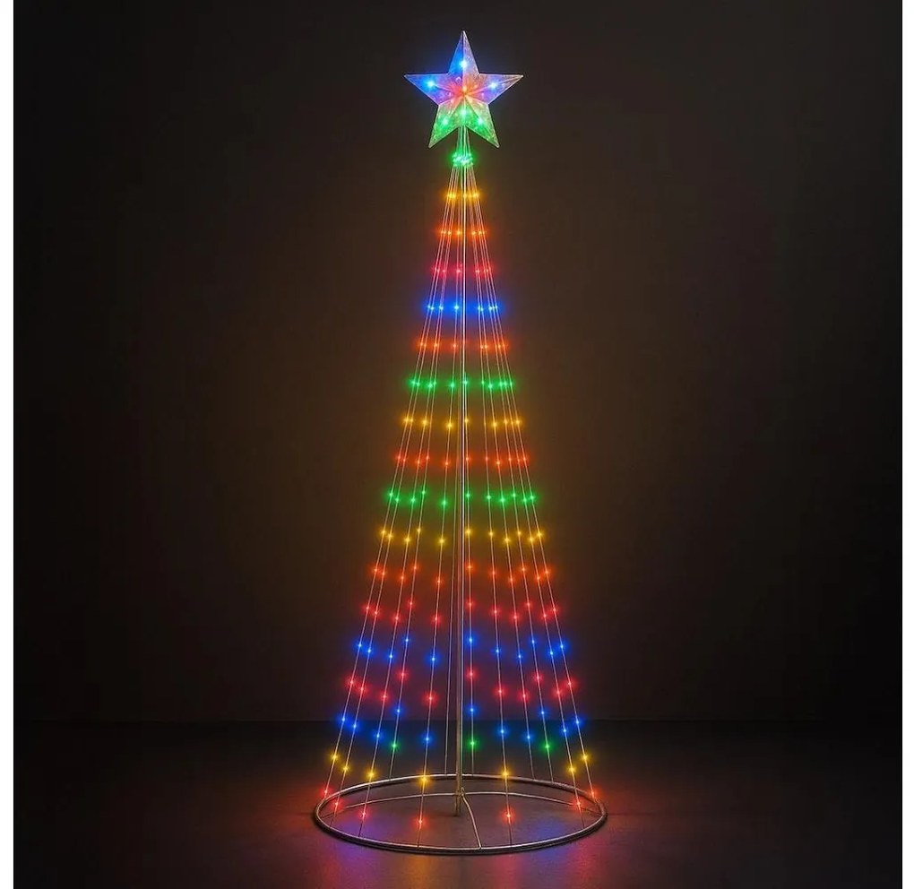 Decorazione natalizia LED RGBW dimmerabile per esterni LED/4W/230V 180 cm IP44 + telecomando