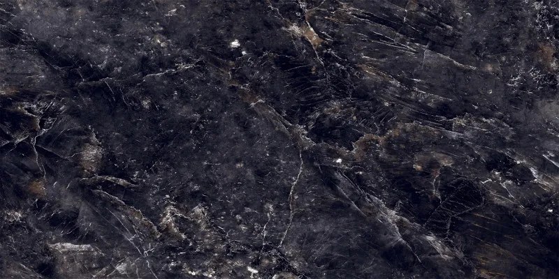 Mexen Rokocha Nero gres smaltato rett. G1, piastrella pavimento-parete 120 x 60 cm, alta lucentezza - TL205-120-060-01