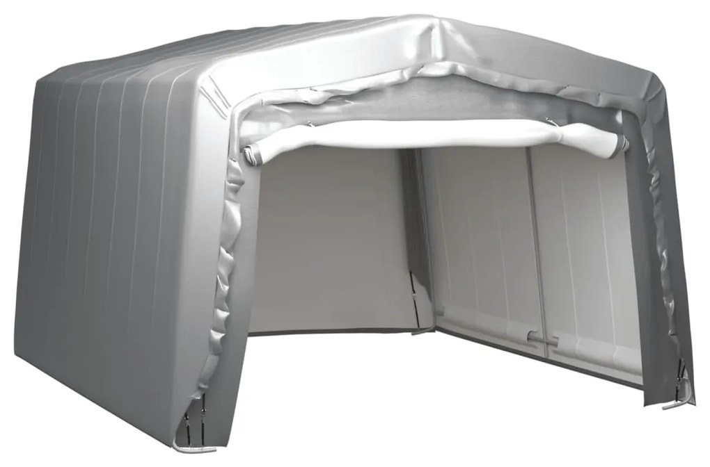 Tenda Capannone 370x370 cm Grigio Acciaio