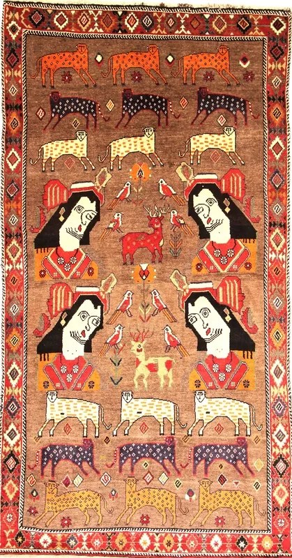 Gashghai Tappeto persiano 140x270 Marrone (Iran) Annodato A Mano